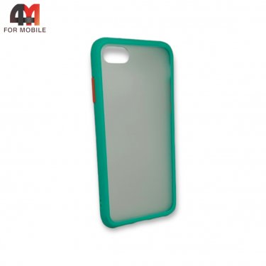 Чехол Iphone 7/8/SE 2020/SE 2022 пластиковый с усиленной рамкой, мятного цвета