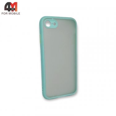 Чехол Iphone 7/8/SE 2020/SE 2022 пластиковый с усиленной рамкой, ментолового цвета