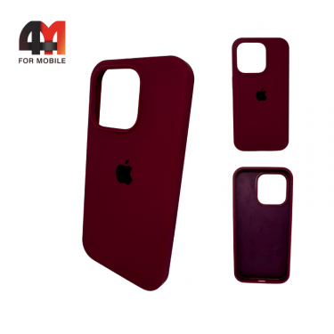Чехол Iphone 15 Silicone Case, 52 бордового цвета