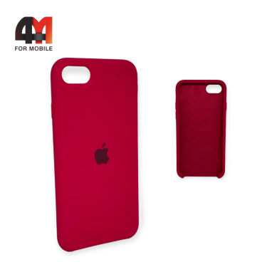 Чехол Iphone 7/8/SE 2020/SE 2022 Silicone Case, 36 рубинового цвета