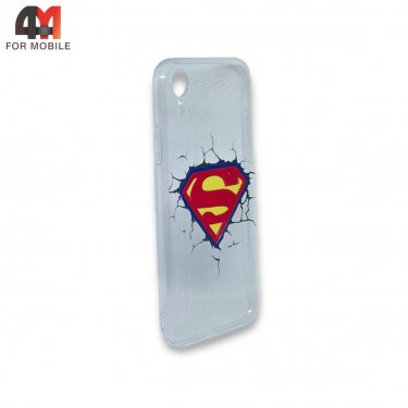 Чехол Iphone XR силиконовый с рисунком, Superman