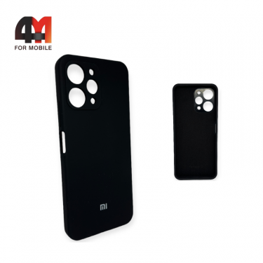 Чехол Xiaomi Redmi 12 4G силиконовый, Silicone Case, черного цвета