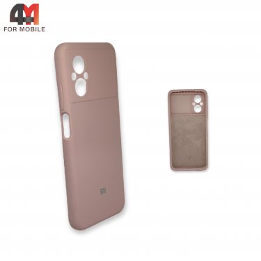 Чехол Xiaomi Poco M5 силиконовый, Silicone Case, пудрового цвета