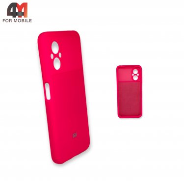 Чехол Xiaomi Poco M5 силиконовый, Silicone Case, ярко-розового цвета