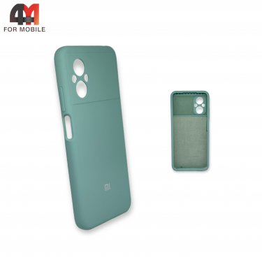 Чехол Xiaomi Poco M5 силиконовый, Silicone Case, ментолового цвета