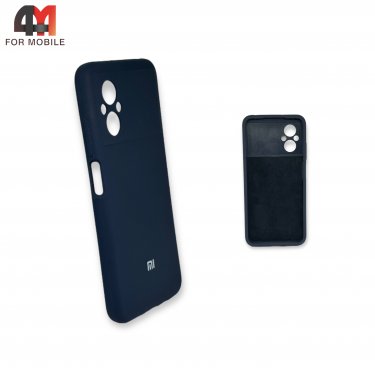 Чехол Xiaomi Poco M5 силиконовый, Silicone Case, темно-синего цвета