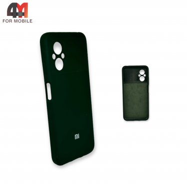 Чехол Xiaomi Poco M5 силиконовый, Silicone Case, темно-зеленого цвета