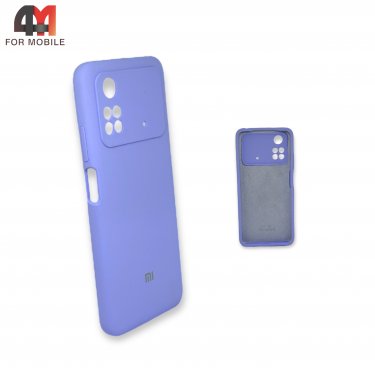 Чехол Xiaomi Poco M4 Pro 4G силиконовый, Silicone Case, лавандового цвета