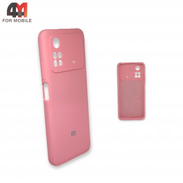 Чехол Xiaomi Poco M4 Pro 4G силиконовый, Silicone Case, розового цвета
