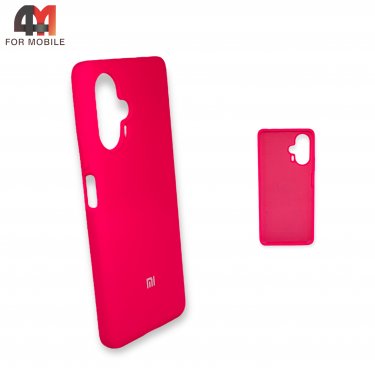 Чехол Xiaomi Poco F5 5G/Redmi Note 12 Turbo силиконовый, Silicone Case, ярко-розового цвета