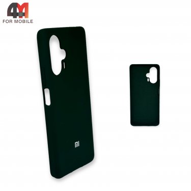 Чехол Xiaomi Poco F5 5G/Redmi Note 12 Turbo силиконовый, Silicone Case, темно-зеленого цвета