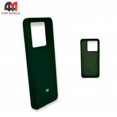 Чехол Xiaomi Mi 13T/13T Pro/Redmi K60 Ultra силиконовый, Silicone Case, темно-зеленого цвета