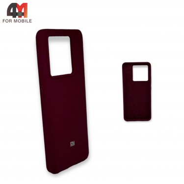 Чехол Xiaomi Mi 13T/13T Pro/Redmi K60 Ultra силиконовый, Silicone Case, цвет марсала