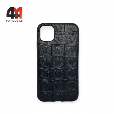 Чехол Iphone 11 силиконовый, рептилия, черного цвета