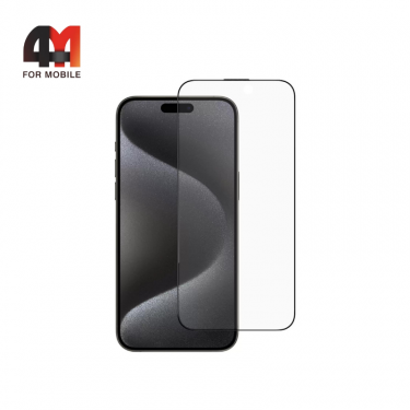 Стекло Iphone 15 Pro Max 5D, Premium, черный