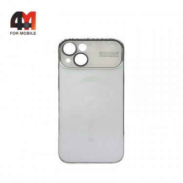 Чехол Iphone 14 пластиковый, AG Glass+MagSafe, белого цвета