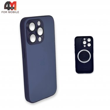 Чехол Iphone 12 Pro Max пластиковый, Glass Case + MagSafe, фиолетового цвета