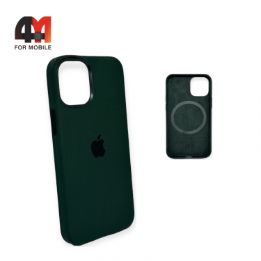 Чехол Iphone 12 Mini Silicone Case Premium + MagSafe, Cyprus Green