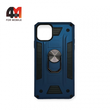 Чехол Iphone 11 Pro Max пластиковый, противоударный, синего цвета, Case
