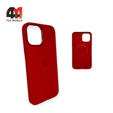 Чехол Iphone 12 Mini Silicone Case Premium + MagSafe, Red