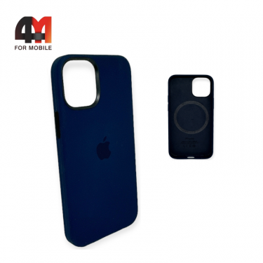Чехол Iphone 15 Plus Silicone Case Premium + MagSafe, Storm Blue