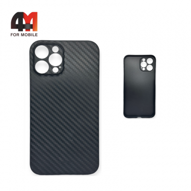 Чехол Iphone 14 Pro пластиковый, карбон, черного цвета, K-DOO