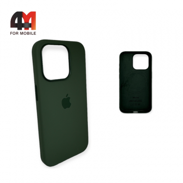 Чехол Iphone 15 Silicone Case Premium + MagSafe, Cypress