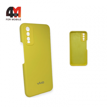 Чехол Vivo Y20 Silicone Case, желтого цвета