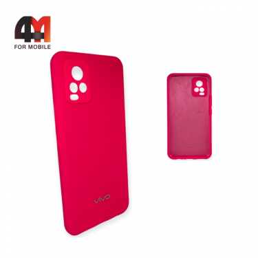 Чехол Vivo V20 Silicone Case, ярко-розового цвета