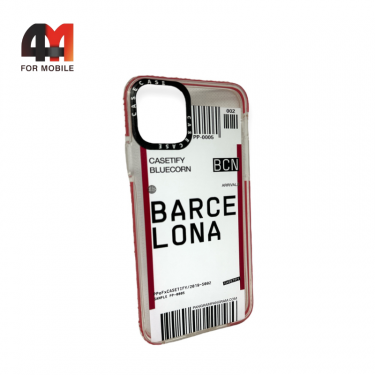 Чехол Iphone 11 Pro Max силиконовый с рисунком, билет Barcelona