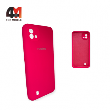 Чехол Realme C11 2021 Silicone Case, ярко-розового цвета