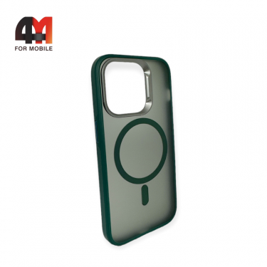 Чехол Iphone 13 Pro пластиковый с MagSafe, зеленого цвета, Hicool