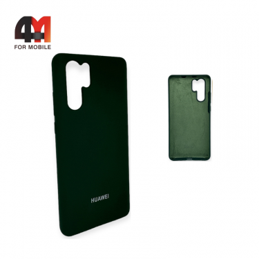 Чехол Huawei P30 Pro Silicone Case, темно-зеленого цвета