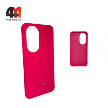 Чехол Huawei P50 Silicone Case, ярко-розового цвета
