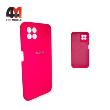 Чехол Realme 8i Silicone Case, ярко-розового цвета
