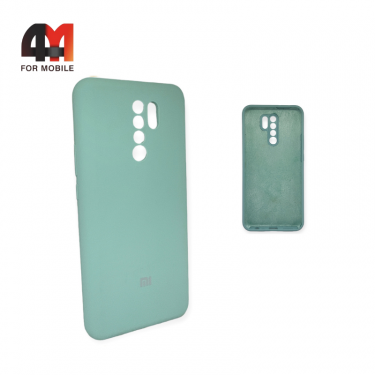 Чехол Xiaomi Redmi 9/Poco M2 Silicone Case, ментолового цвета